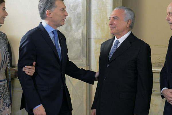 Macri recibe hoy a Temer para relanzar relacioacuten con Brasil