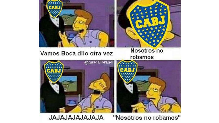 Por el escandaloso final ante Olimpia estallaron los memes contra Boca