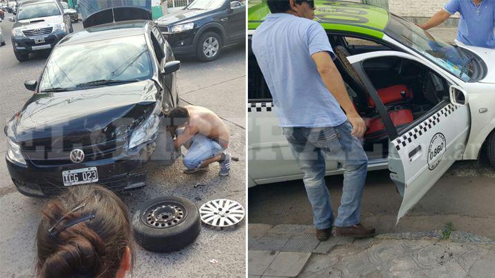 Fuerte choque entre autos en esquina ceacutentrica
