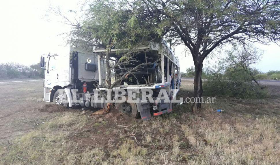 Chofer se durmioacute al volante y estrelloacute su camioacuten contra un aacuterbol