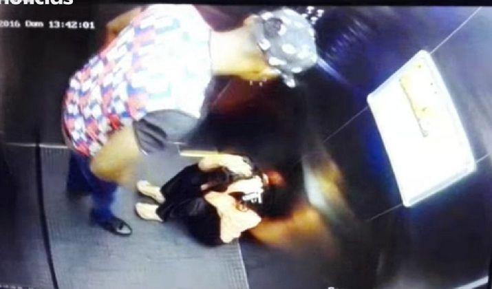 Video- filman a un futbolista colombiano golpeando a su esposa