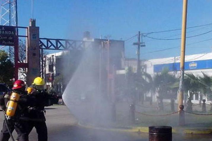 El simulacro se encuadra en las actividades por un nuevo aniversario de los bomberos de La Banda Foto archivo