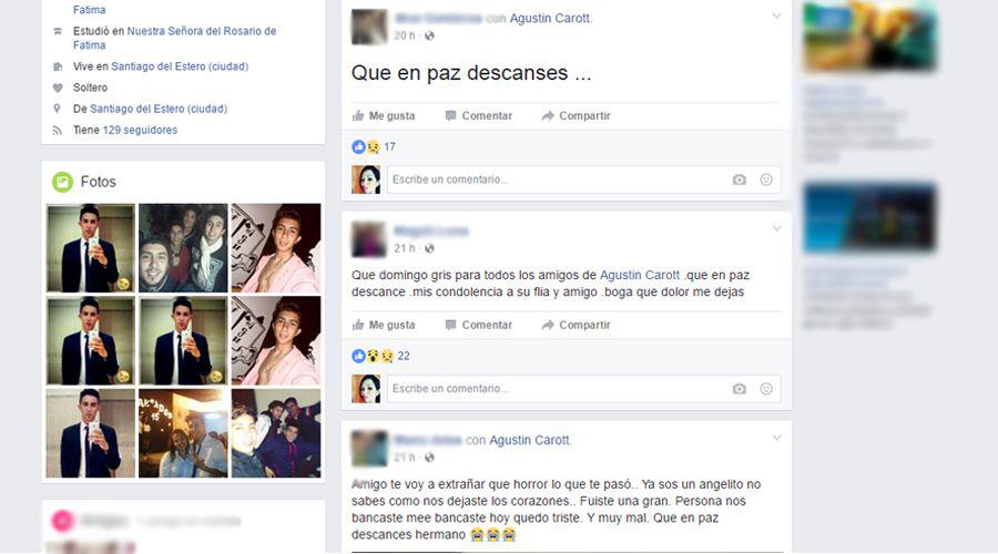Triste despedida en las redes sociales al joven que chocoacute con una columna
