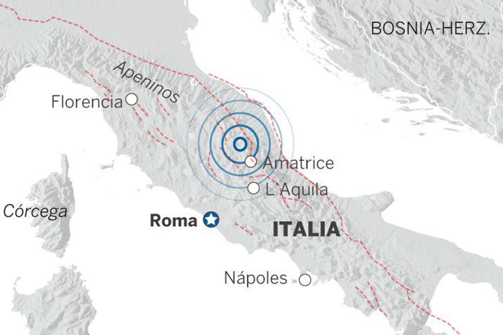 Los terremotos pudieron sentirse inclusive hasta la propia Roma