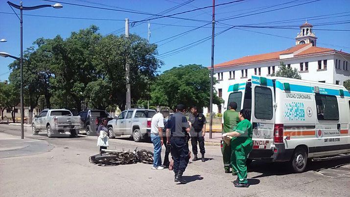 Motociclista herido tras accidente a metros de casa de gobierno