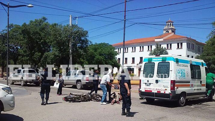 Motociclista herido tras accidente a metros de casa de gobierno