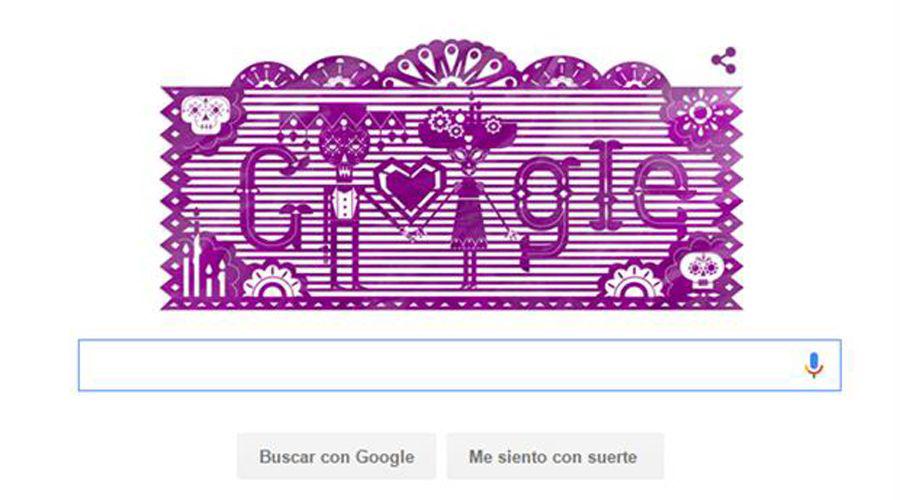 Google conmemora el Diacutea de los Muertos con un doodle calaveacuterico