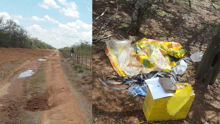 El cargamento de cocaína habría sido lanzado por una avioneta que pasó a baja altura por el norte de Santiago del Estero