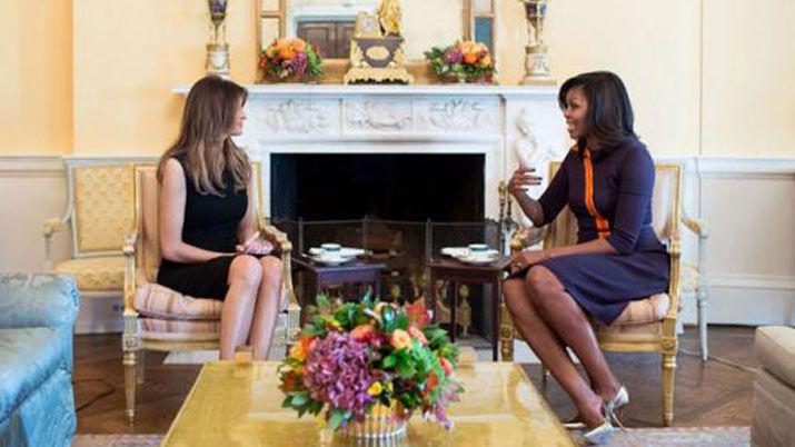 Michelle Obama y Melania Trump se reunieron en la Casa Blanca