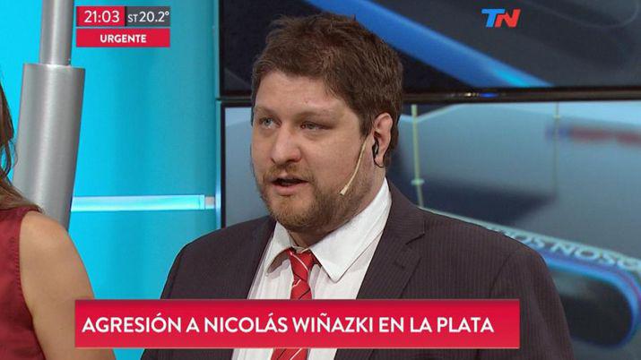 Jorge Lanata mostroacute las imaacutegenes de la agresioacuten a Nicolaacutes Wintildeazki