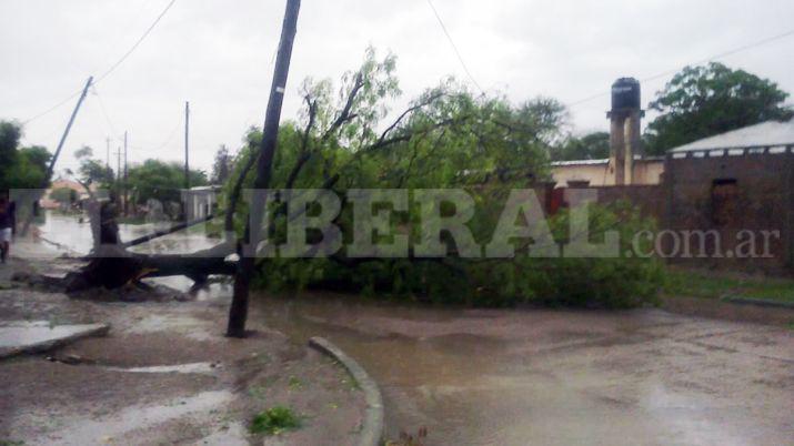 Una fuerte tormenta con granizo causoacute desastres en Antildeatuya