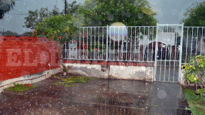 En Choya tambieacuten se registroacute granizo y lluvia