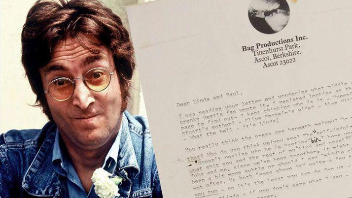 Carta de Lennon contra McCartney sale a subasta