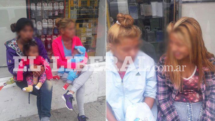 Cuatro mecheras fueron detenidas en pleno centro santiaguentildeo