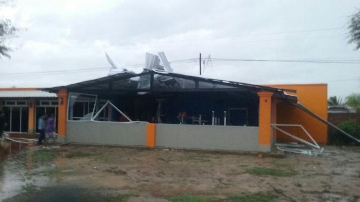 El temporal causó importantes destrozos en el lugar 