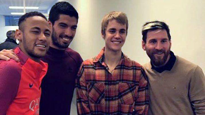 Lionel Messi recibioacute en Barcelona la visita de Justin Bieber