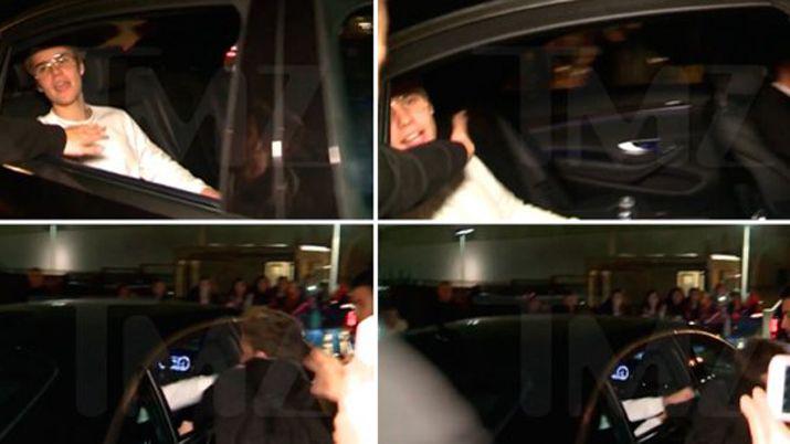 Justin Bieber le partioacute la boca de un puntildeetazo a un fan que lo tocoacute