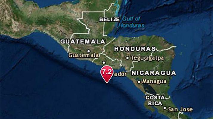 Sismo de 72 grados en El Salvador y hay alerta de tsunami
