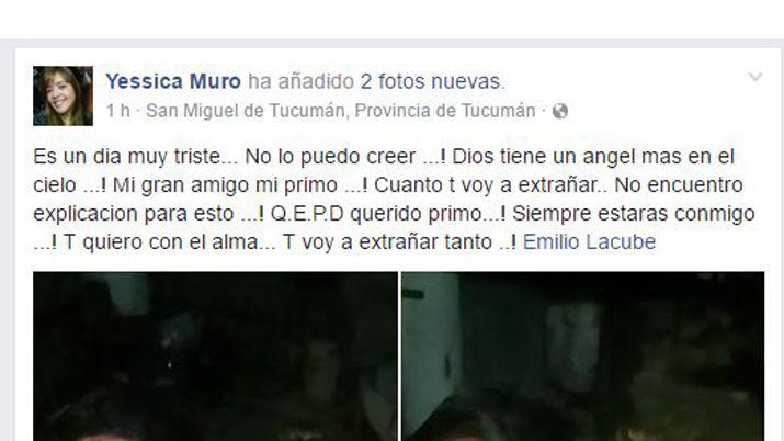 Dolor en las redes por la muerte del joven Emilio Lacube