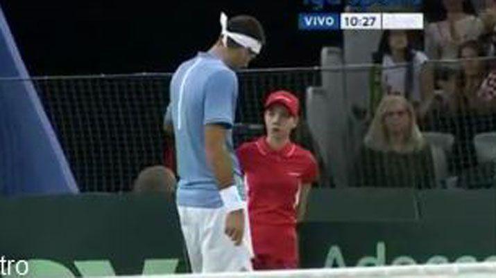 El tierno gesto de Del Potro con la alcanzapelotas