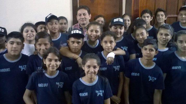 Alumnos de Campo Gallo visitaron la comuna para agradecer por el apoyo