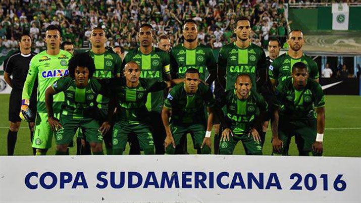 El equipo de Chapecoense campeón de la Sudamericana 2016
