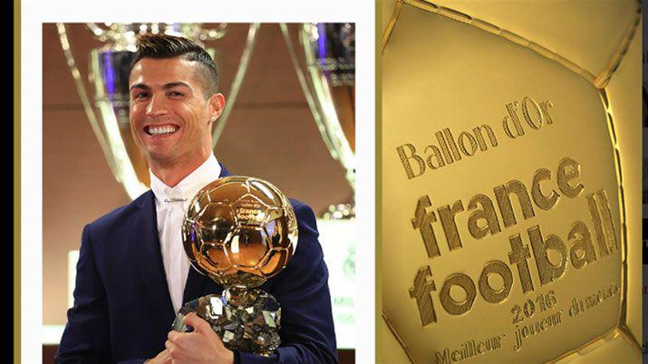Cristiano Ronaldo ganoacute su cuarto Baloacuten de Oro