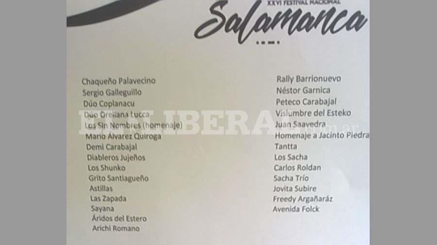 Diacutea por diacutea esta es la cartelera para el Festival de la Salamanca 2017