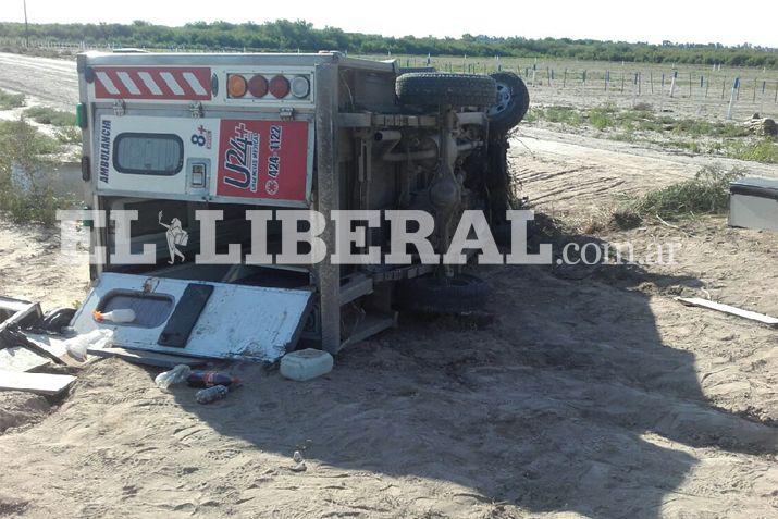 El vuelco se produjo cerca de Nuevo Líbano