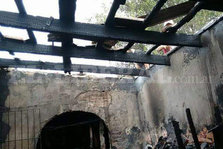 Incendio en San Pedro de Guasayn