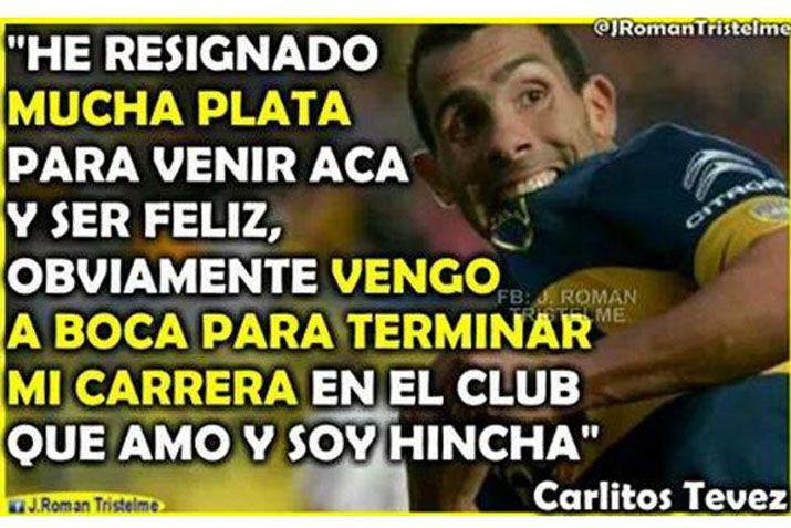 Los ingeniosos memes de los hinchas de River a Boca por la salida de Tevez