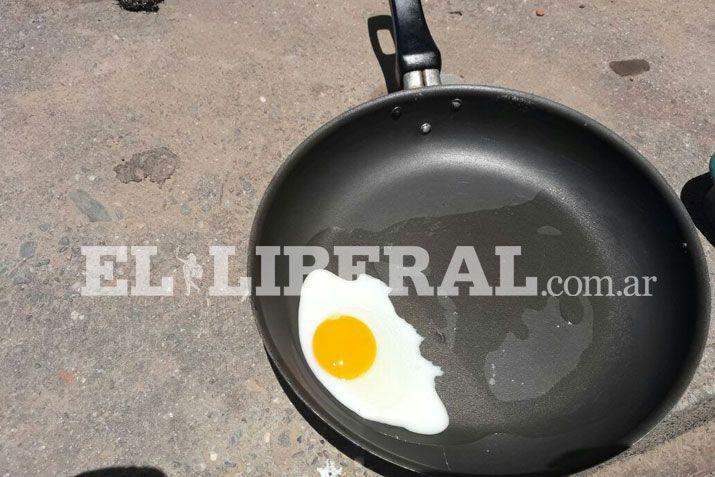 Frieron un huevo en la localidad de Arenales