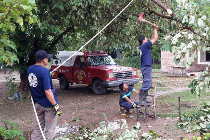 La voladura de un techo aacuterboles derribados fue el saldo que dejoacute la tormenta que azotoacute a Loreto