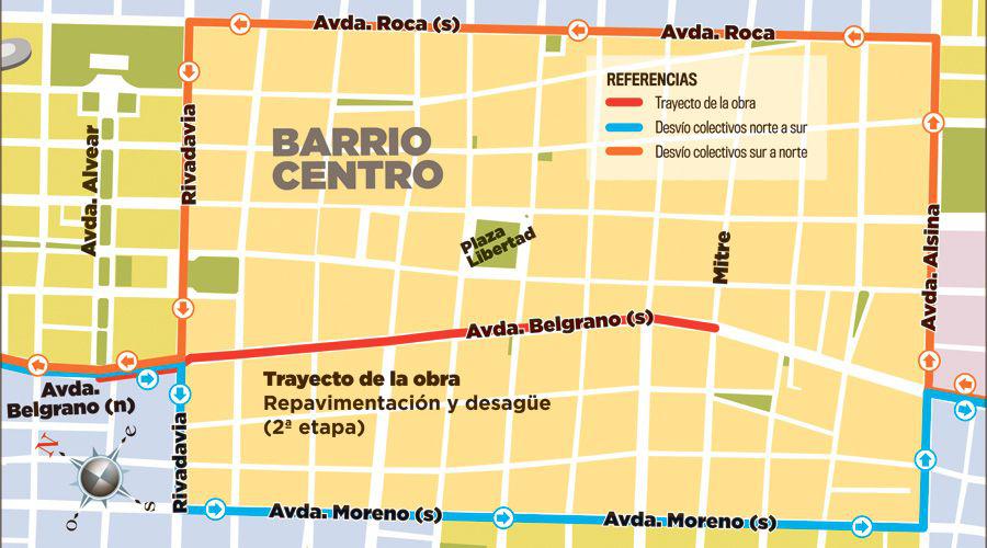 La repavimentacioacuten de Av Belgrano incluiraacute el desviacuteo de colectivos la proacutexima semana