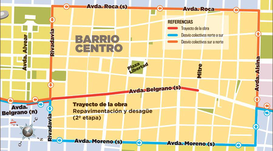 La repavimentacioacuten de Av Belgrano incluiraacute el desviacuteo de colectivos la proacutexima semana