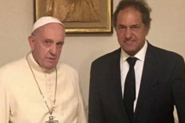 El papa Francisco recibioacute a Daniel Scioli en El Vaticano