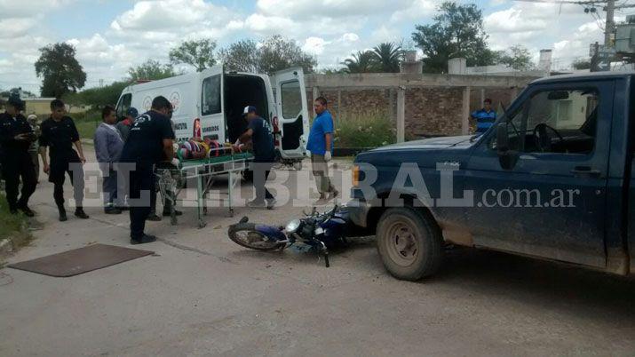 Tras el choque el herido fue trasladado al Hospital Zonal