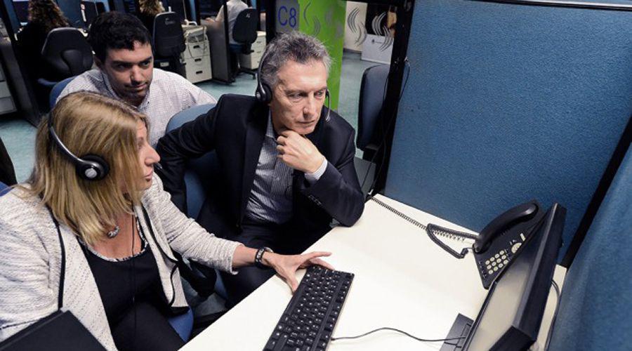 Macri fue operador de un call center