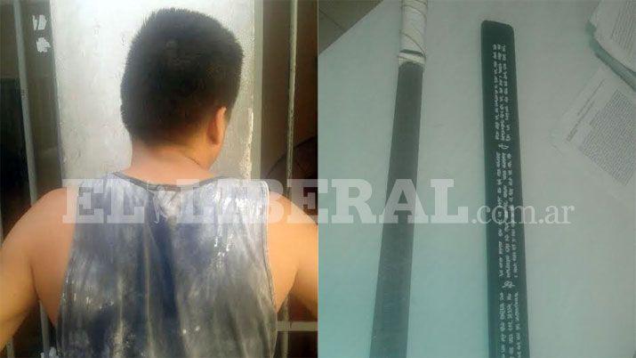 Detenido por destruir el parabrisas de un auto con una katana