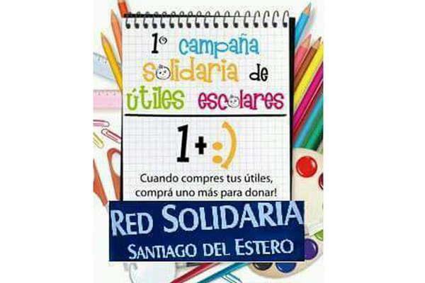 Red Solidaria lanzoacute su campantildea por uacutetiles escolares