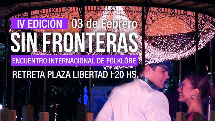 Encuentro de folcklore internacional en Plaza Libertad