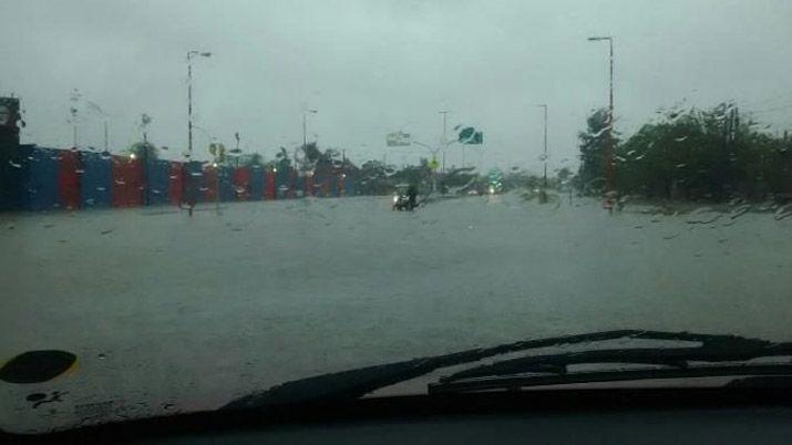 Las calles quedaron completamente anegadas