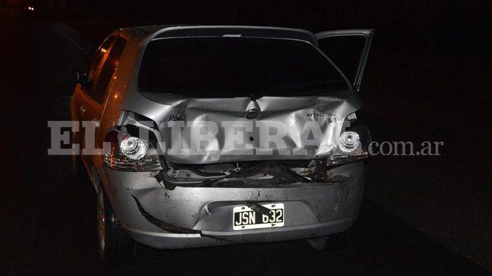 Choya- frenoacute para cruzar una lomada y fue embestido por una camioneta