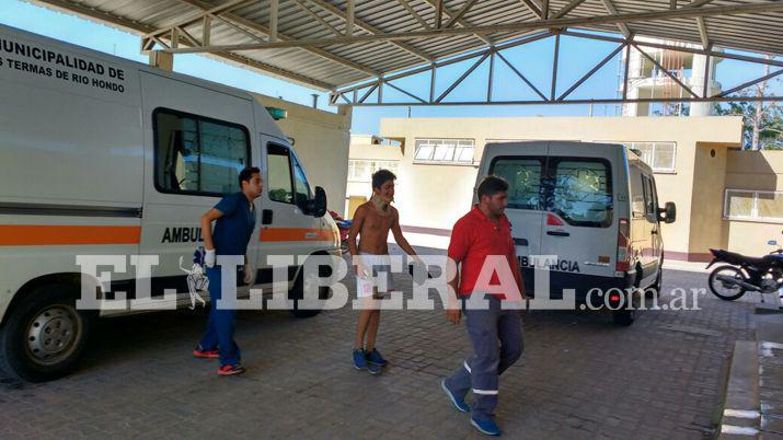Los heridos ingresando al hospital