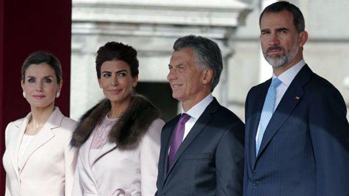 Macri se reuacutene con los Reyes de Espantildea en el Palacio Real