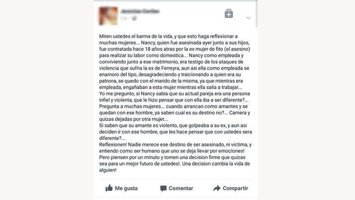 Una poleacutemica publicacioacuten en Facebook sobre la masacre se viraliza