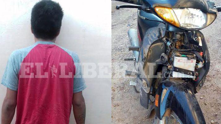 Joven terminoacute detenido luego de robar un motovehiacuteculo