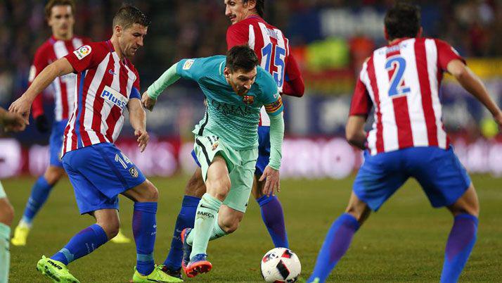 Barcelona vencioacute al Atleacutetico de Madrid con gol de Messi