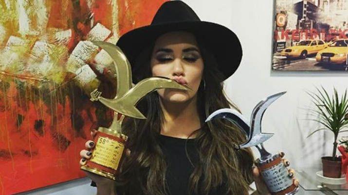 Lali Espoacutesito ganoacute la Gaviota de Oro en Vintildea del Mar