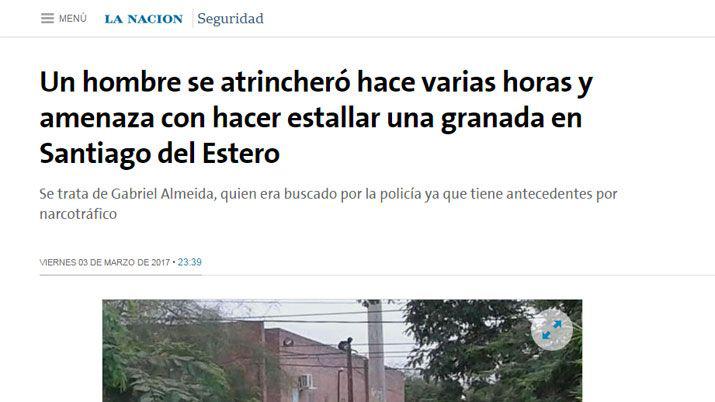 Medios nacionales se hicieron eco del narco que se habiacutea atrincherado